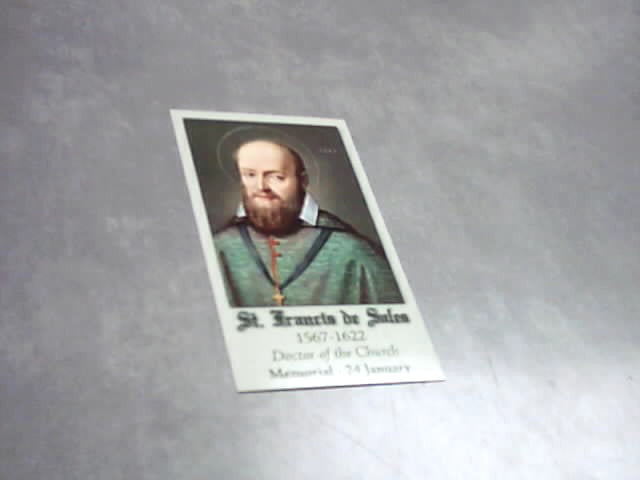 Holy Card - St. Francis de Sales Doctor of the Church