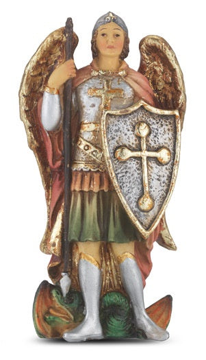 St. Michael 4"  Statue with Prayer Card