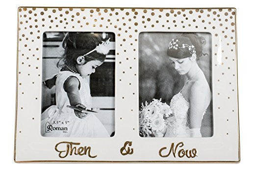 7.25" Then and Now Double Picture Frame