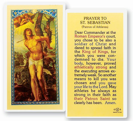 St. Sebastian Holy Card