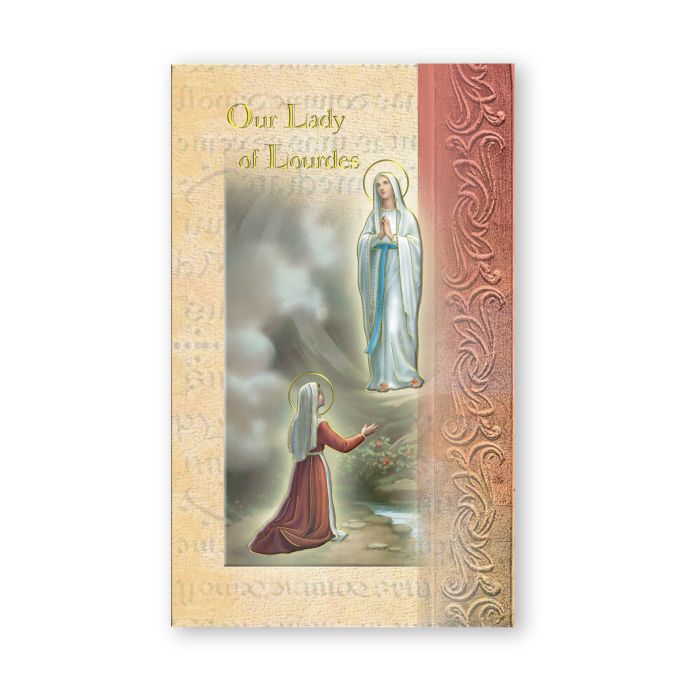Our Lady of Lourdes Prayer Folder with Biography