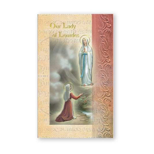 Our Lady of Lourdes Prayer Folder with Biography