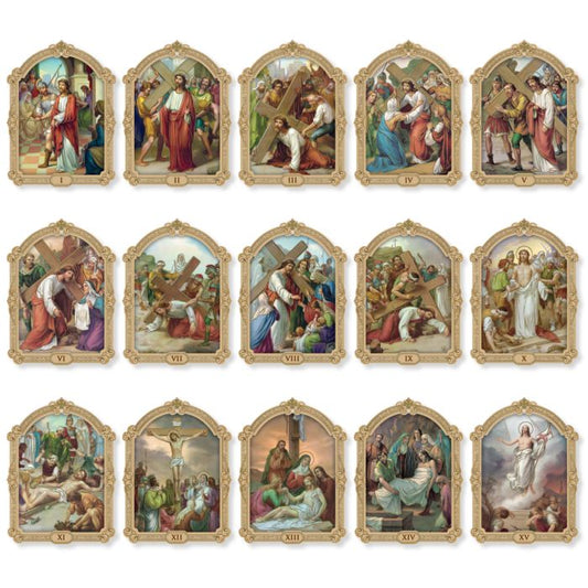 Stations Of The Cross Plaque Set (16 Piece set)