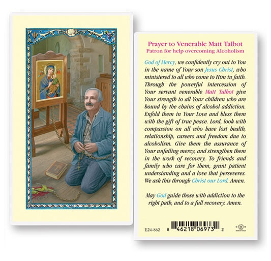 Venerable Matt Talbot Holy Card