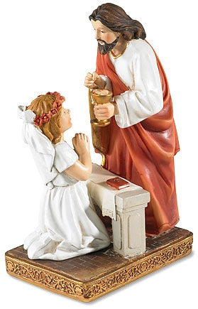 Kneeling Girl - First Communion Figurine - 5.75" Statue