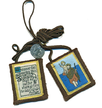 St. Christoper Brown Scapular