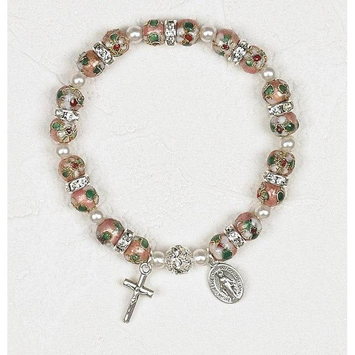 Cloisonne Stretch Bracelet with Strass Crystals