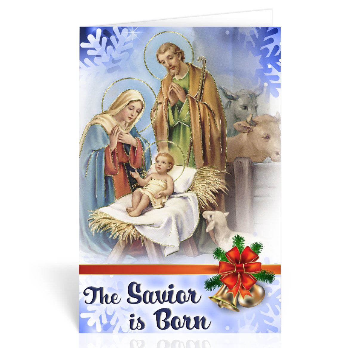 Holy Family, The Savior is Born - Greeting Card
