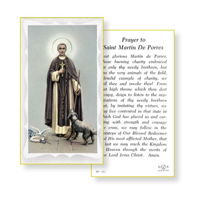 San Martin De Porres Holy Card