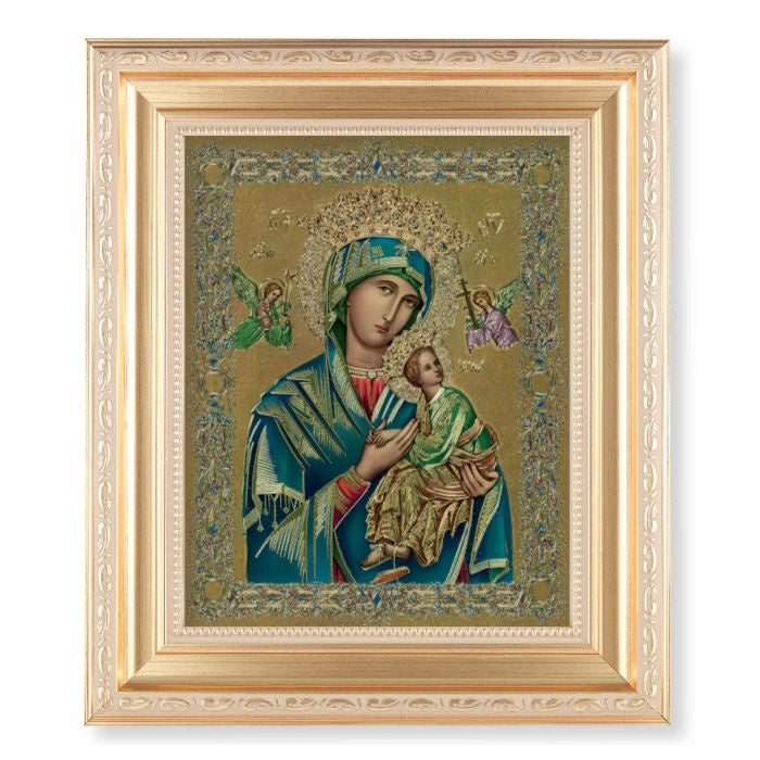 Our Lady of Perpetual Help Print in Gold Frame