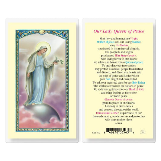 Our Lady Queen of Peace Holy Card