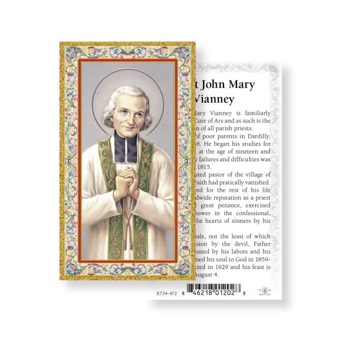 St. John Mary Vianney Holy Card