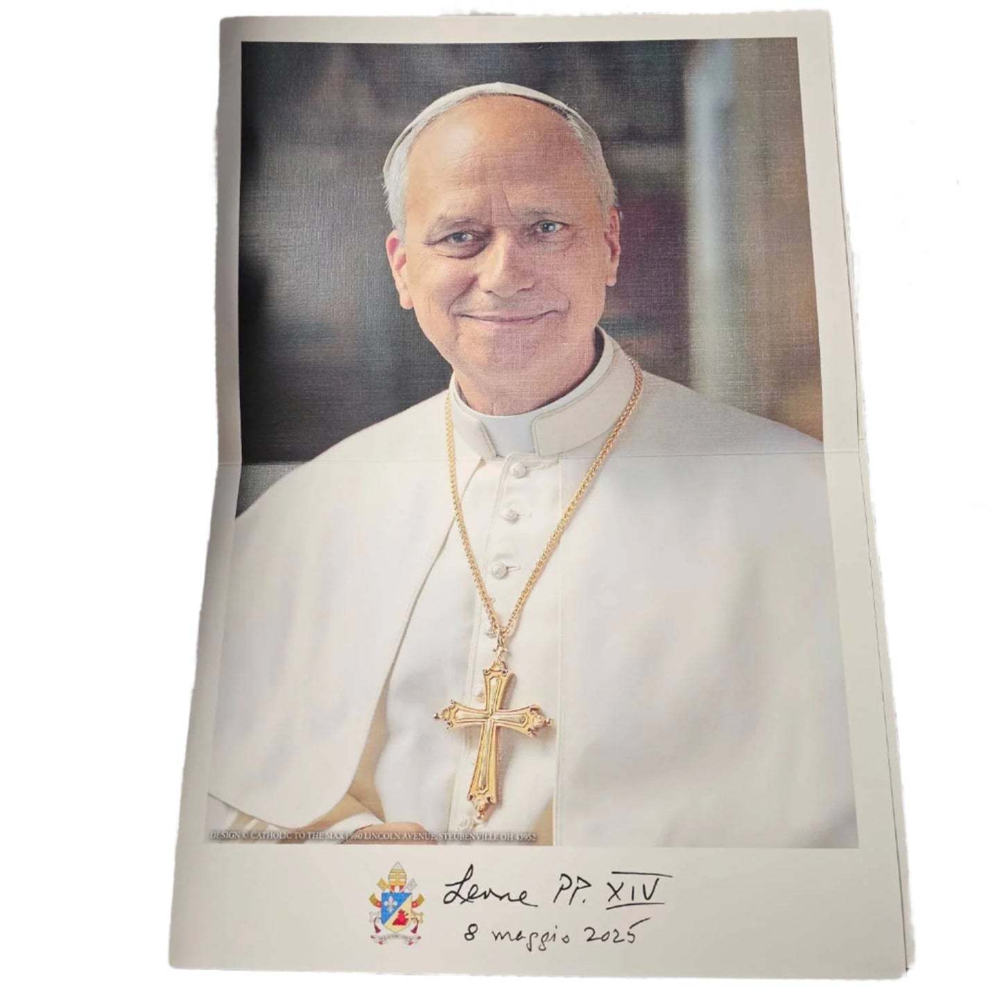 Pope Leo XIV Print, (Condition: Folded) Limited - 19" x 13"