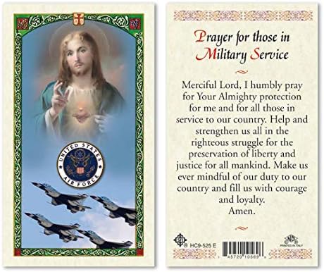 Prayer for Our Military - St. Michael / Sacred Heart of Jesus - Holy Card