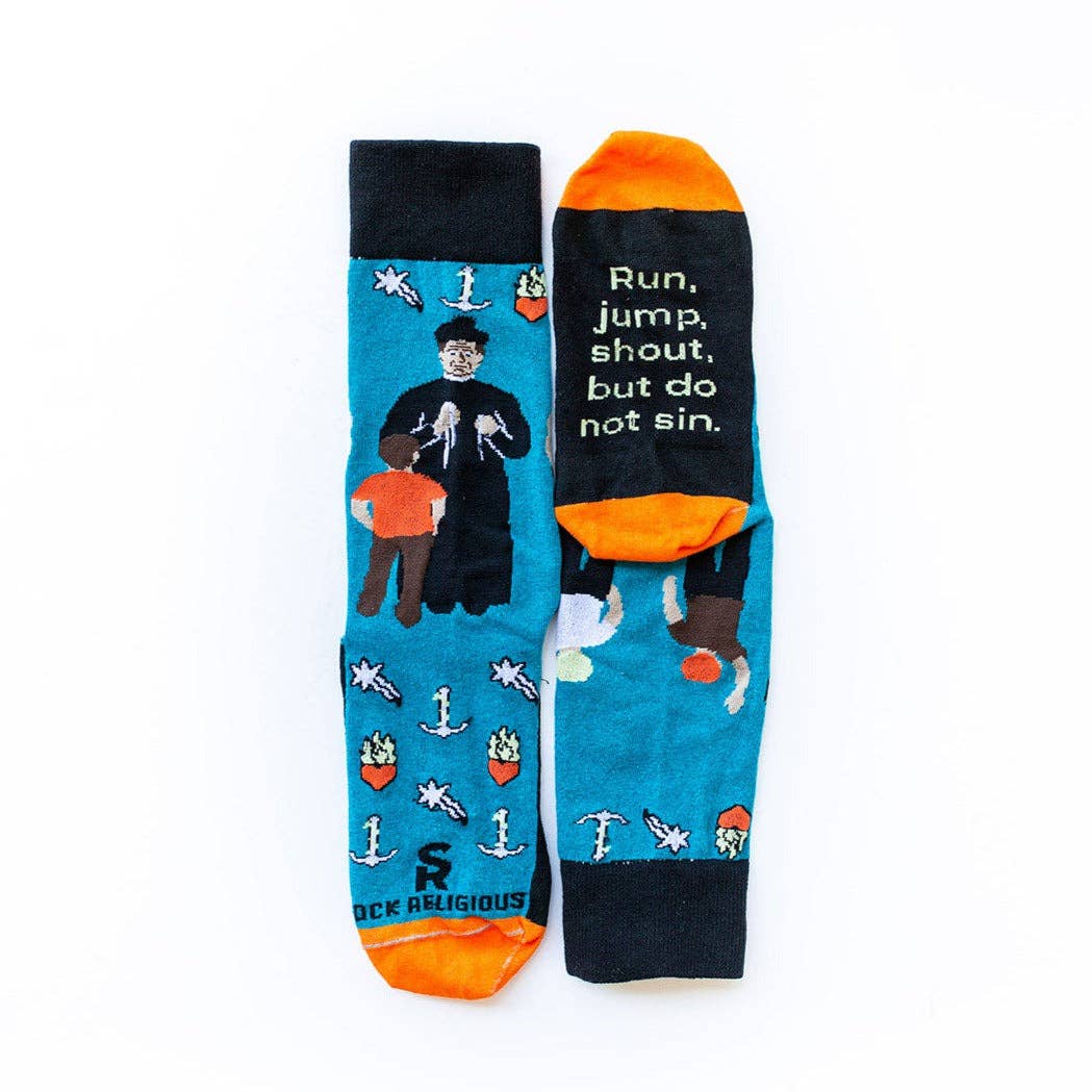 Religious Themed Socks, Kids-Adult Size (Many Variants)
