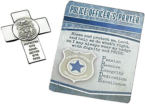 Police Officer's Cross Visor Clip and Prayer Card