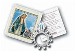 OUR LADY OF GRACE ROSARY RING AND PRAYER CARD