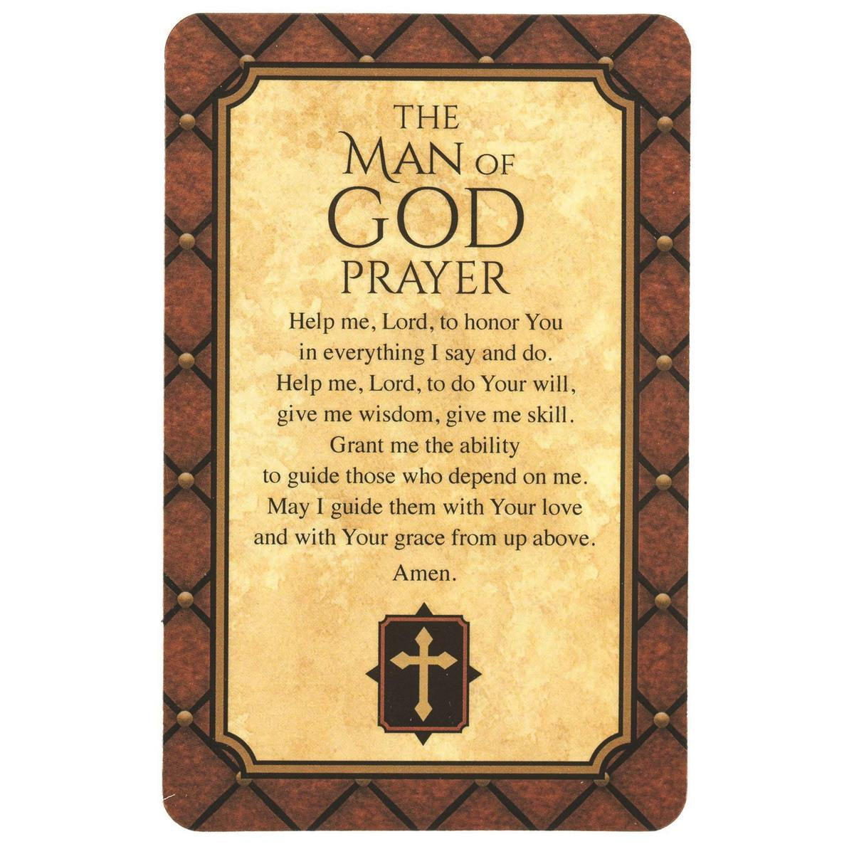 Man of God Prayer - Holy Card