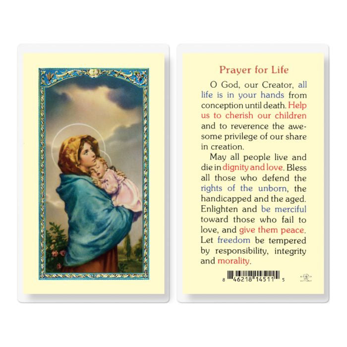 Prayer for Life Holy Card