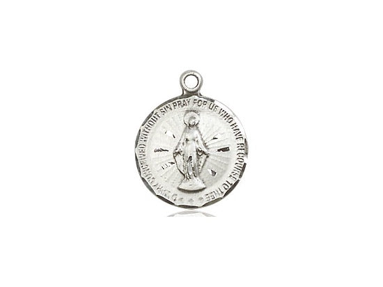 Miraculous Medal in Sterling Silver