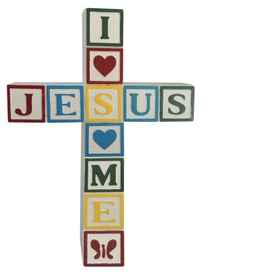 Jesus Loves Me, Color Block Cross