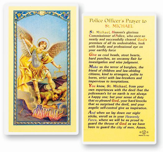 St. Michael - Police Officer’s Prayer Holy Card