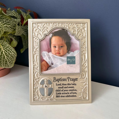 Metal Baptism Prayer Photo Frame