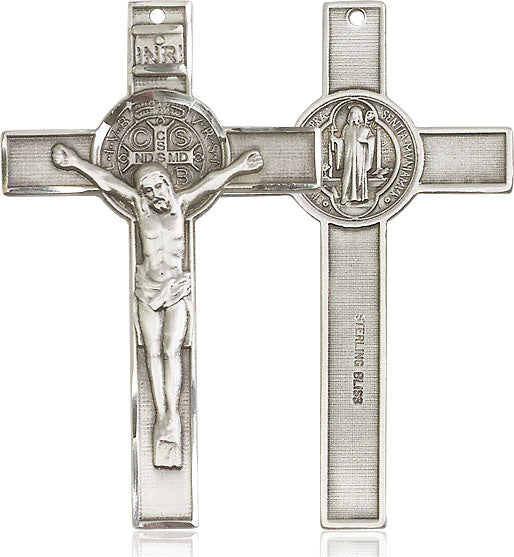 St. Benedict Crucifix Medal in Sterling Silver