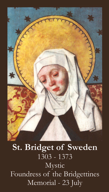 St. Bridget of Sweden Holy Card