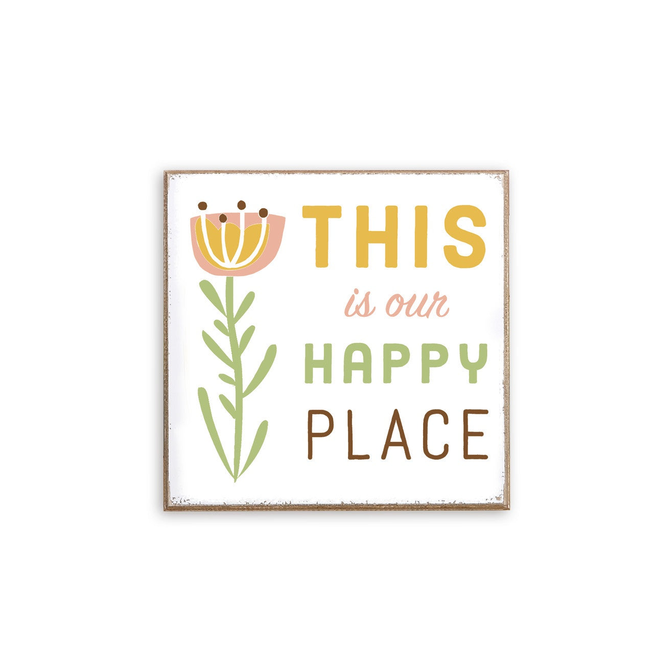 Happy Place Wall Art 8.5 Inches