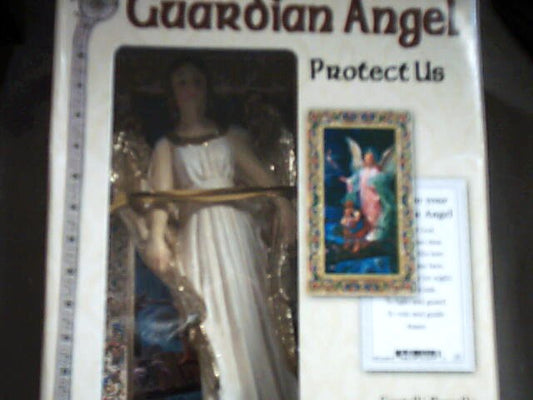 Guardian Angel Hand Painted Solid Resin Statue