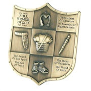 Put on the Full Armor of God shield table top plaque