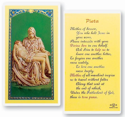 Pieta Prayer Holy Card