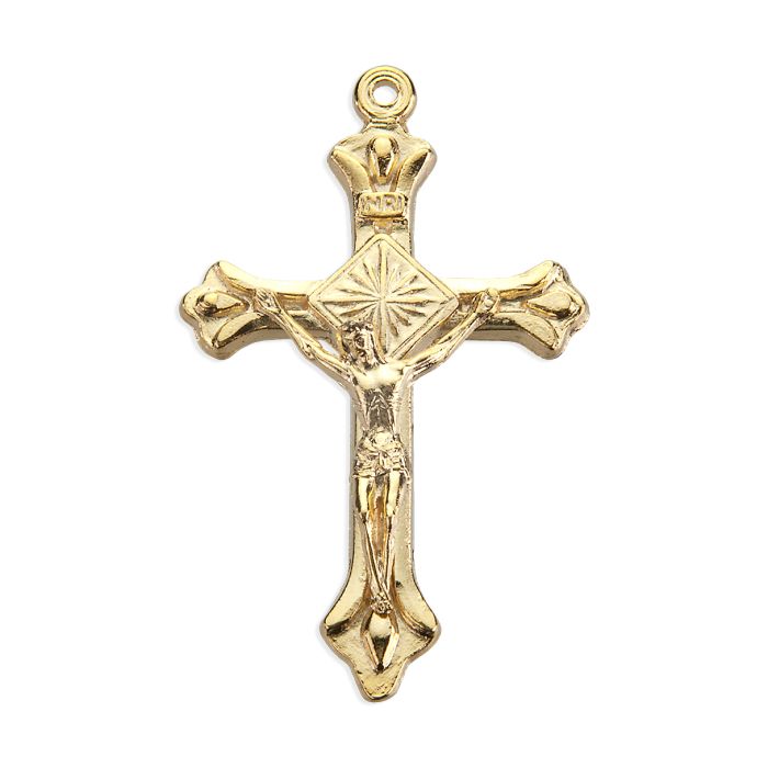 1 1/2" Gold Tone Crucifix