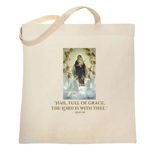 Hail Mary, Luke 1:28 - Canvas Tote Bag