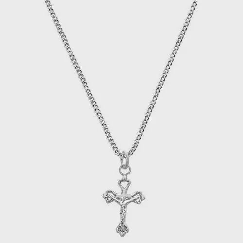 Sterling Silver 1/2" Crucifix - 16" Chain - Necklace