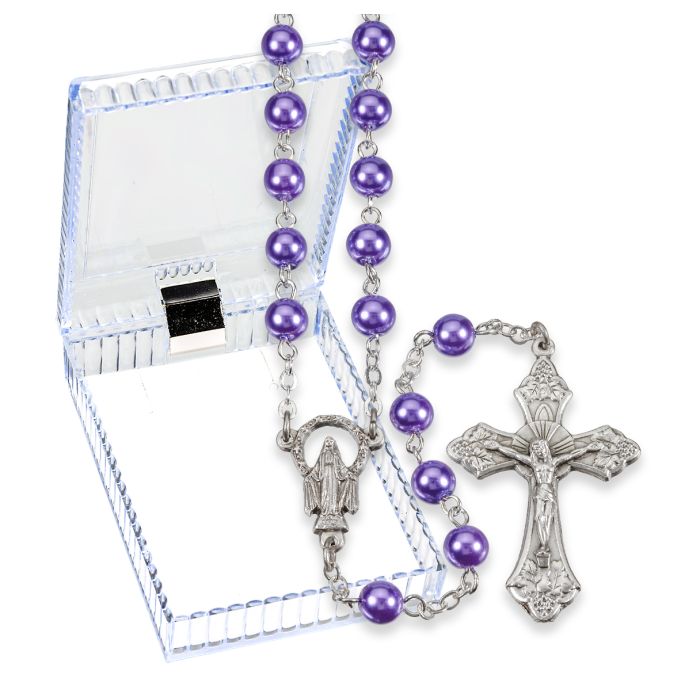 Pearlized Light Purple Rosary