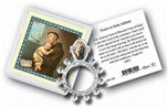 SAINT ANTHONY ROSARY RING AND PRAYER CARD