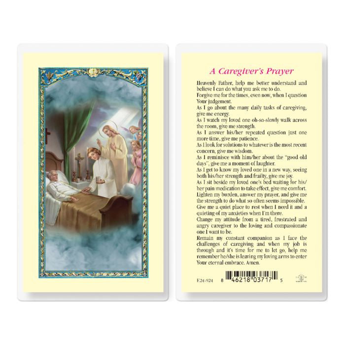 A Caregivers Prayer Holy Card