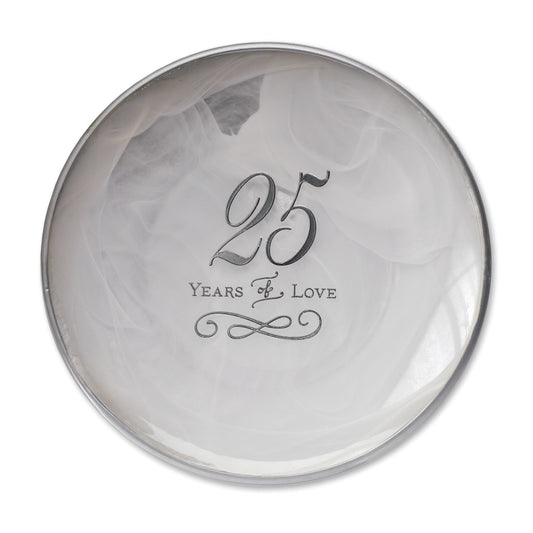 25th Anniversary Decorative Plate - 7 Inch