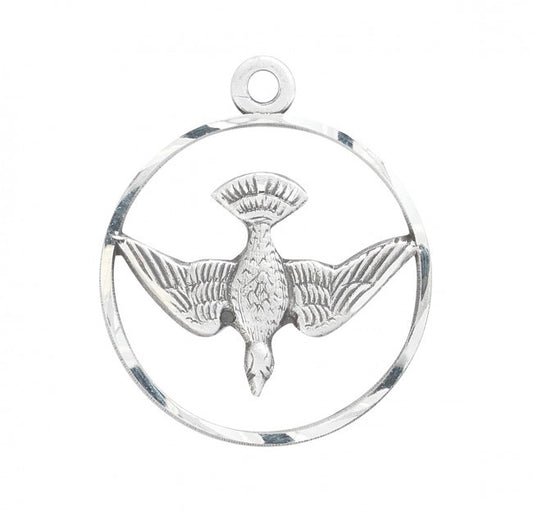 Holy Spirit Sterling Silver Medal - Necklace (S1532)