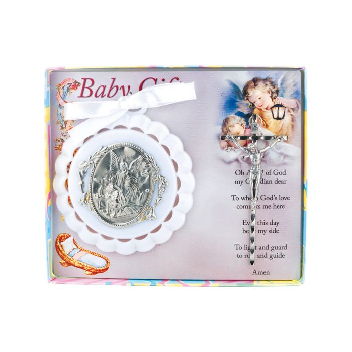 Crib Medal and Crucifix Set