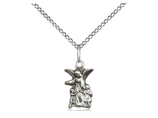 Guardian Angel Sterling Silver Medal -  4253