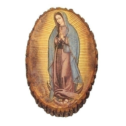 OUR LADY OF GUADALUPE WOOD PLAQUE