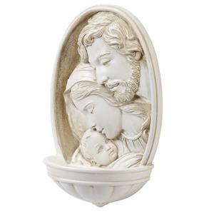 Holy Family Water Font, Renaissance Collection - 8"