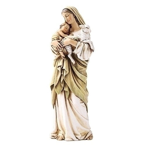 Madonna and Child with Lamb Statue
