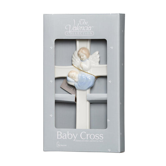Baby Boy Cross with Angel