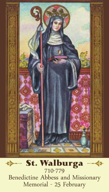 St. Walburga Holy Card