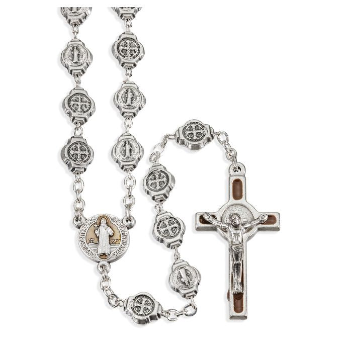 8mm Saint Benedict Rosary with Jubilee Medal 23"