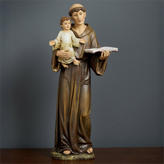 St. Anthony and Child Statue, Renaissance Collection - 14.5"